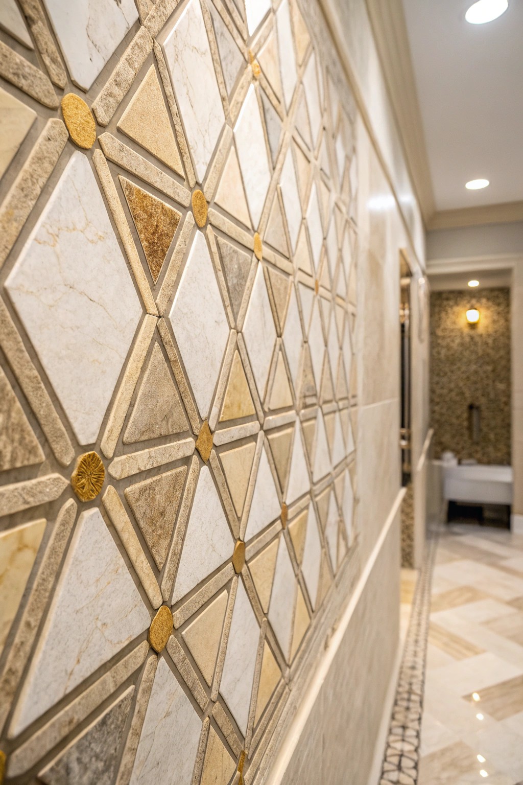 Elevate your bathroom with artisanal mosaic tilework—where luxury meets craftsmanship.