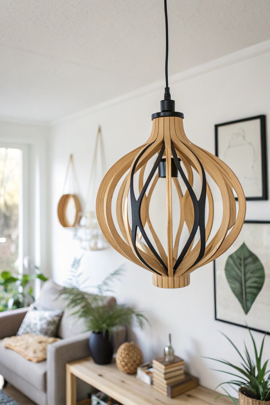Elevate your space with a sculptural mid-century modern statement lamp.