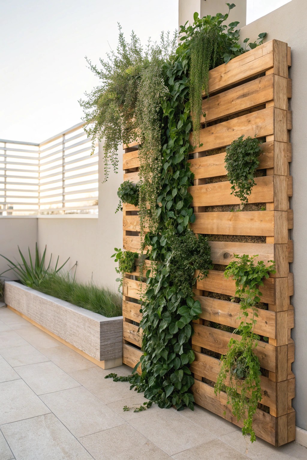 Elevate your backyard with a stunning vertical garden wall—where modern design meets lush, natural beauty.