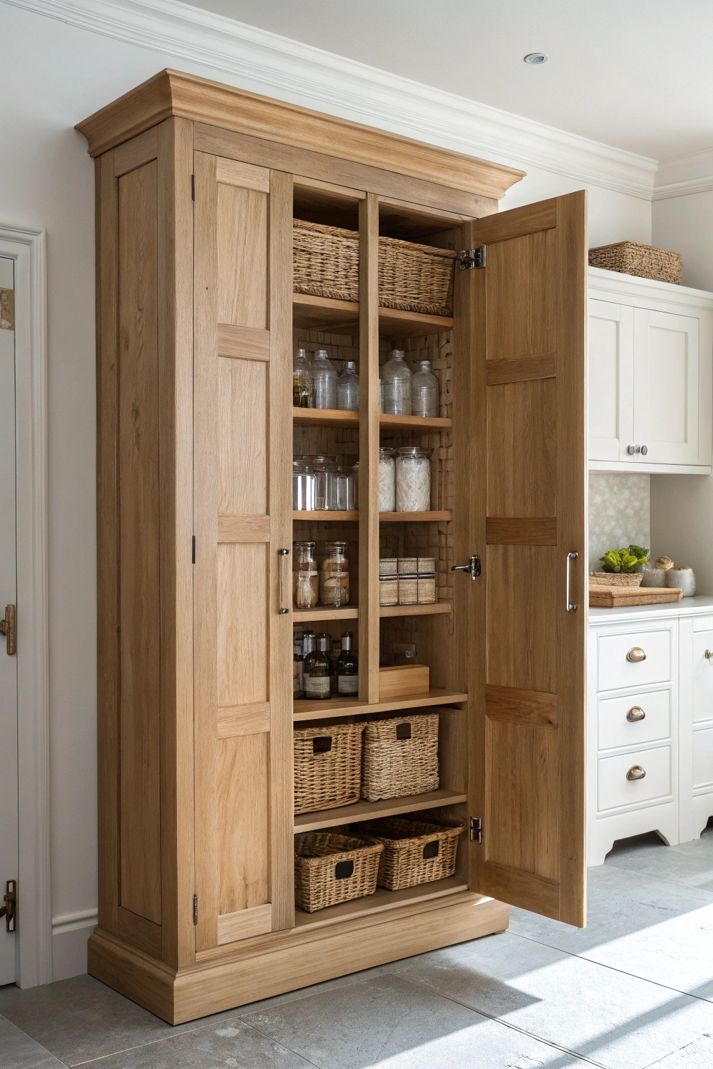 Elevate your small kitchen with stunning, space-saving vertical storage.