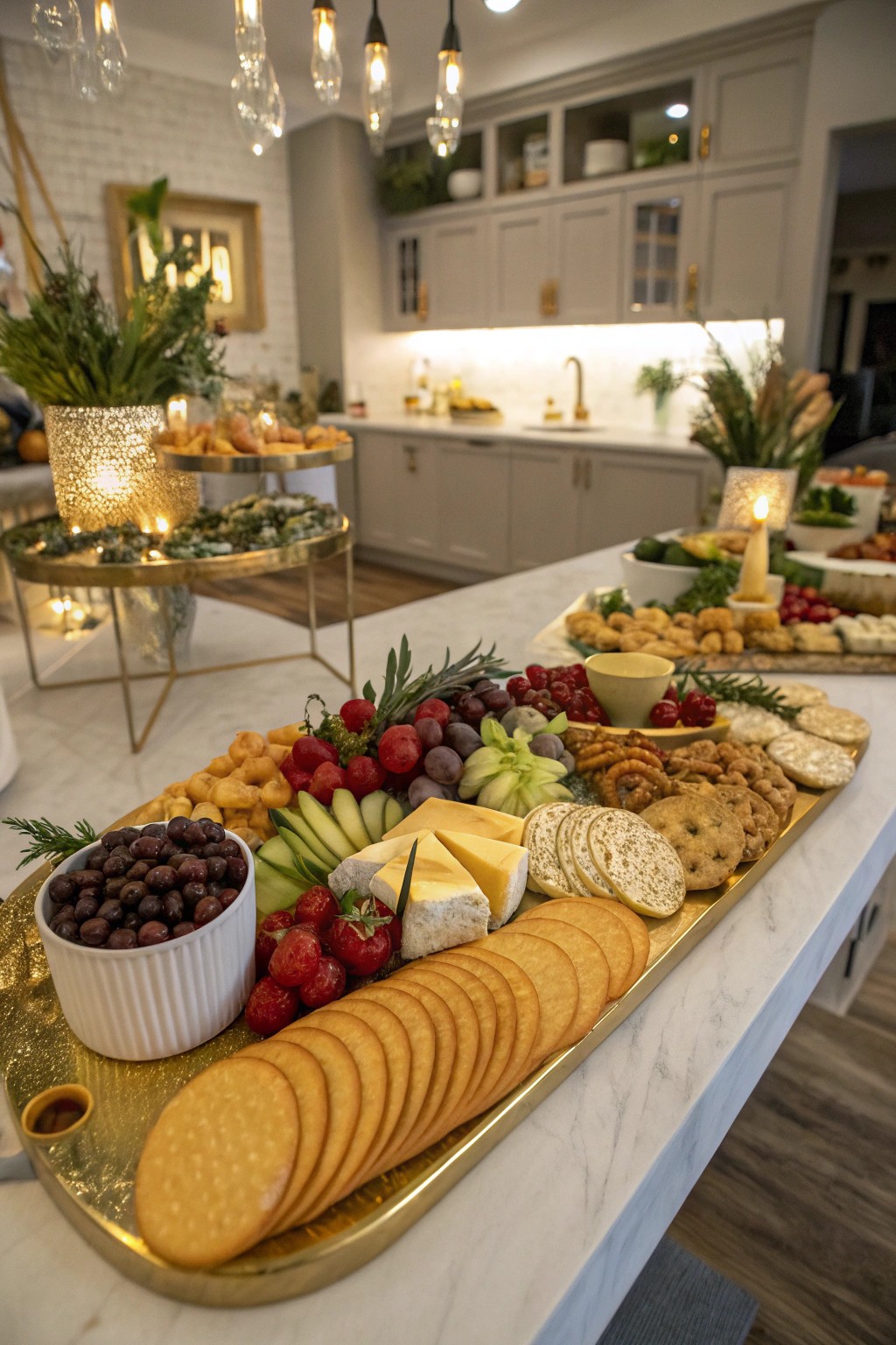 A lavish charcuterie table brings guests together and looks absolutely stunning.