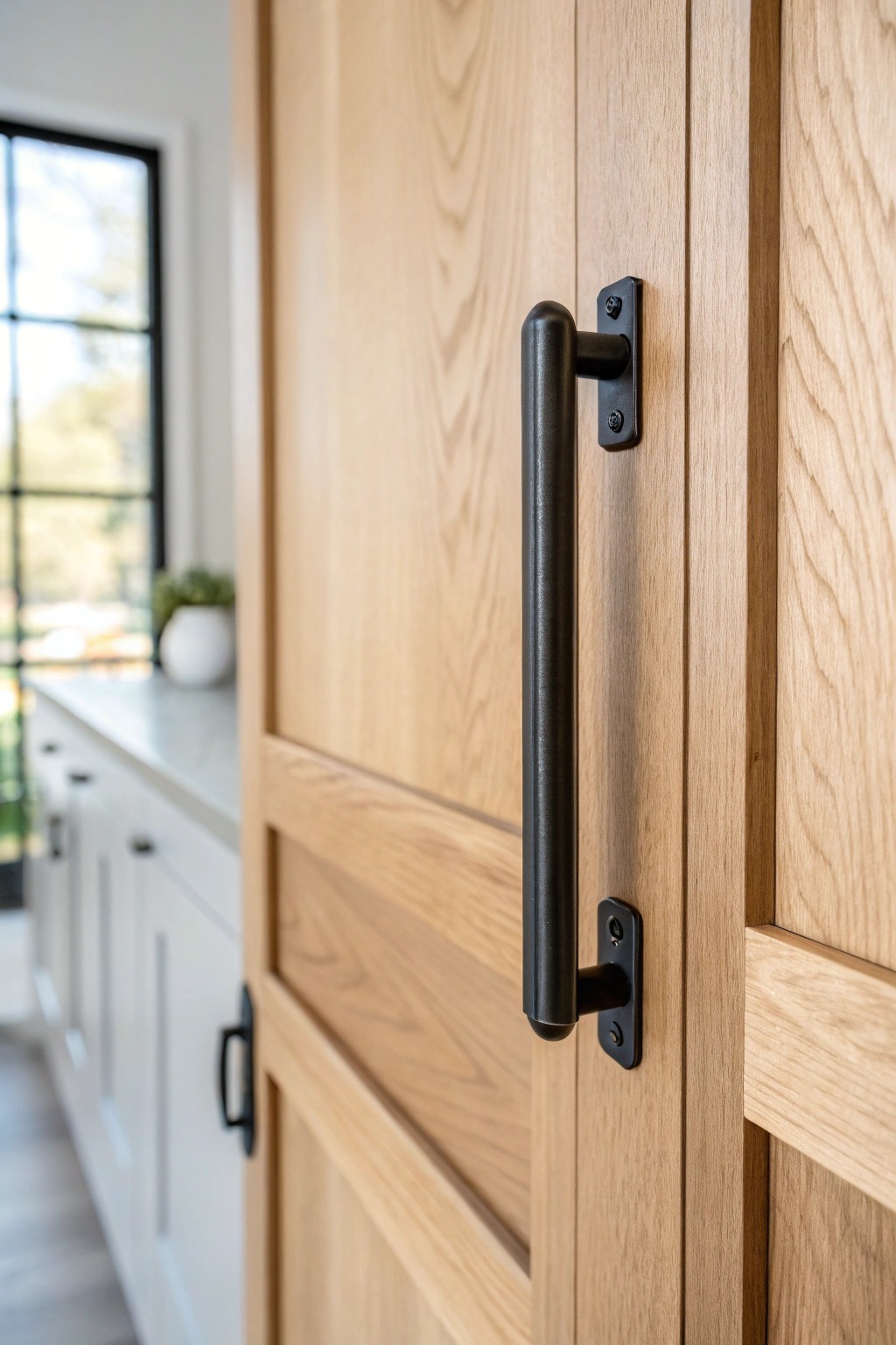 Elevate your pantry with statement hardware—where simplicity meets artistry.