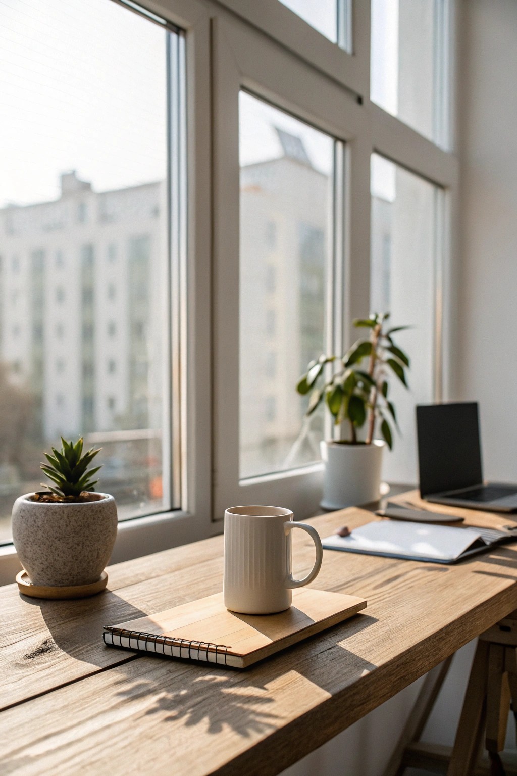 Let your workspace glow—embrace natural light for focus and calm.