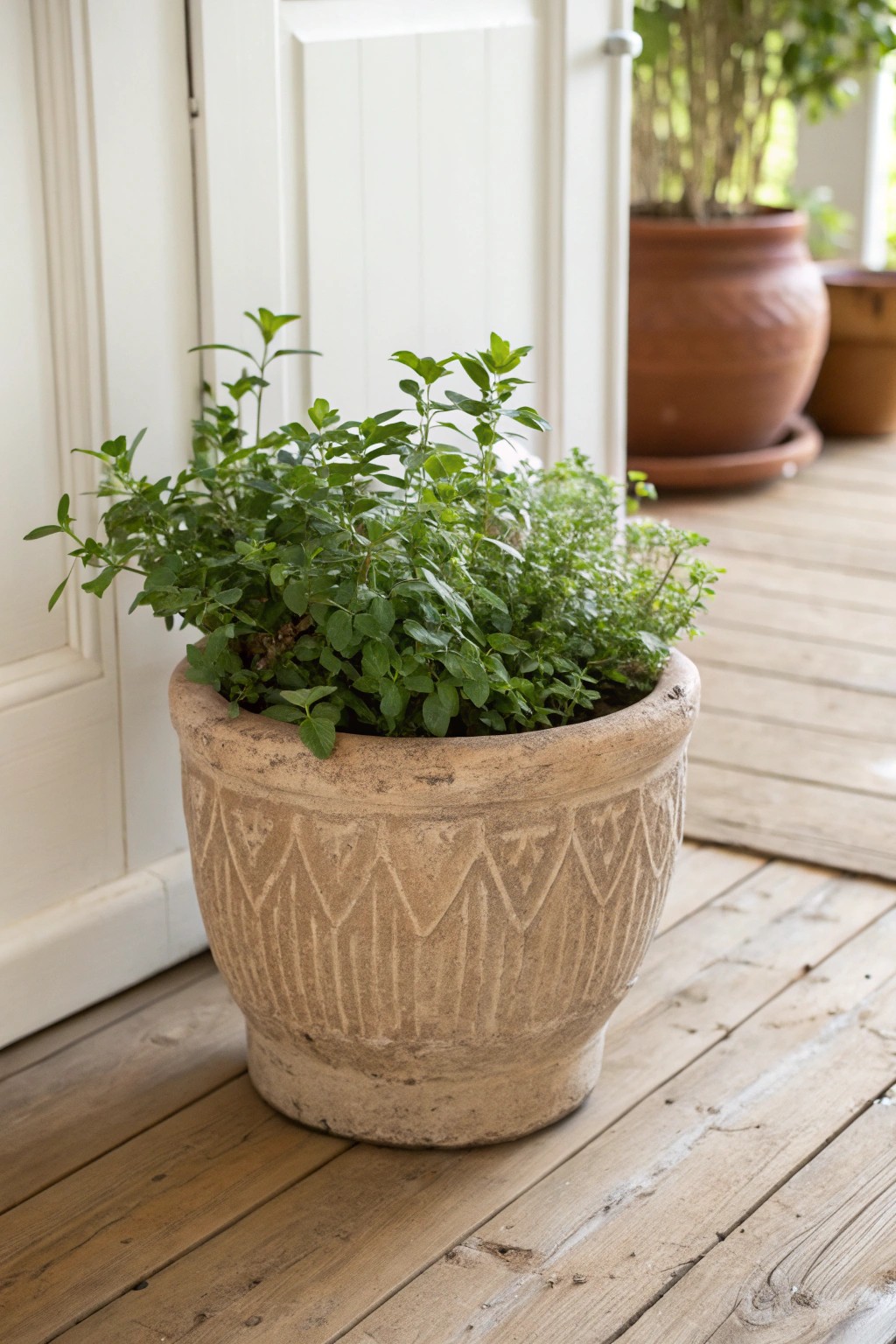 Elevate your porch with timeless, symmetrical planter style.