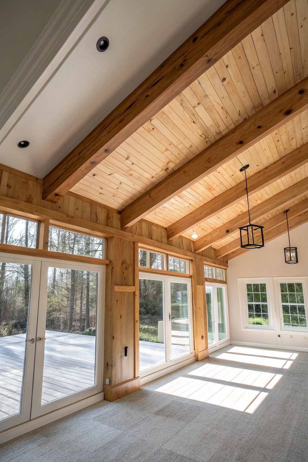 Elevate your space with the natural beauty of exposed beams.
