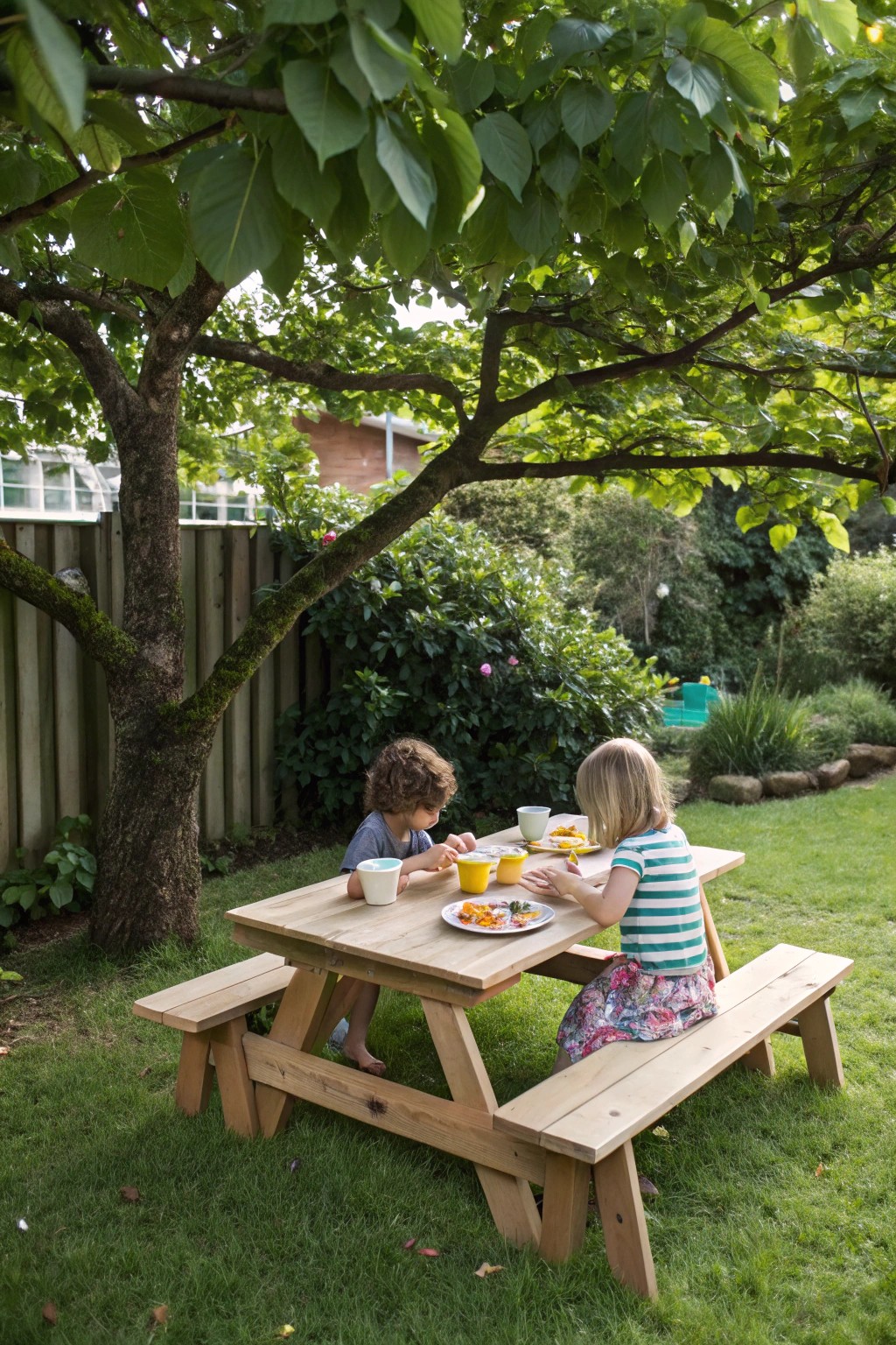 A kid-friendly picnic table makes outdoor meals and crafts extra special.