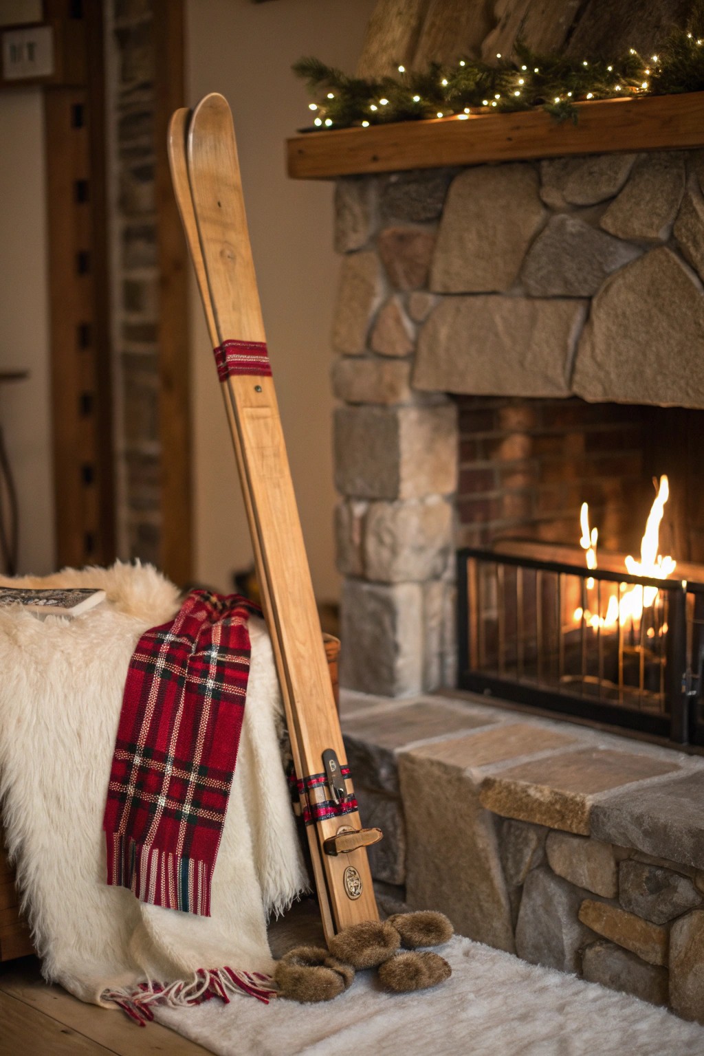 Bring cozy chalet charm home with vintage ski-inspired Christmas decor.