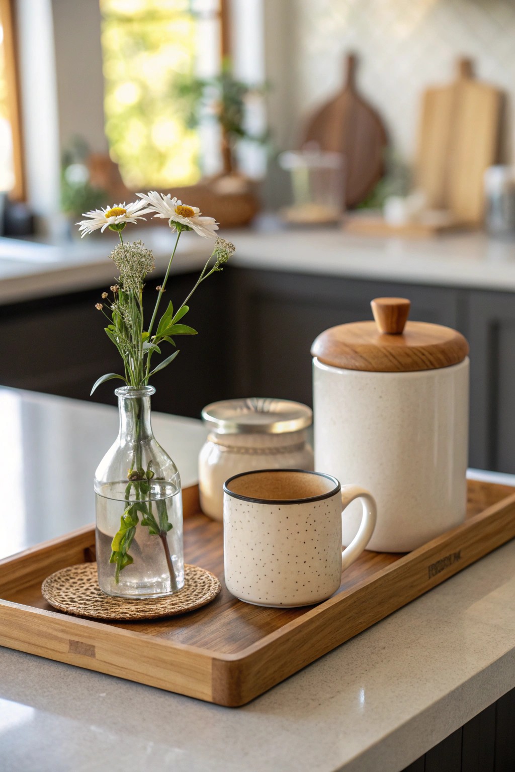 Elevate your mornings with a simple, handcrafted coffee station centerpiece.