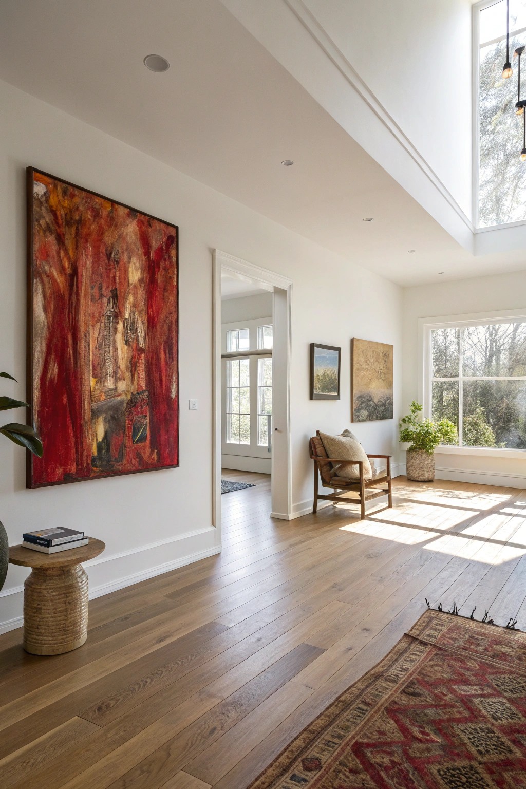 Let a striking art piece anchor your open space with personality and style.