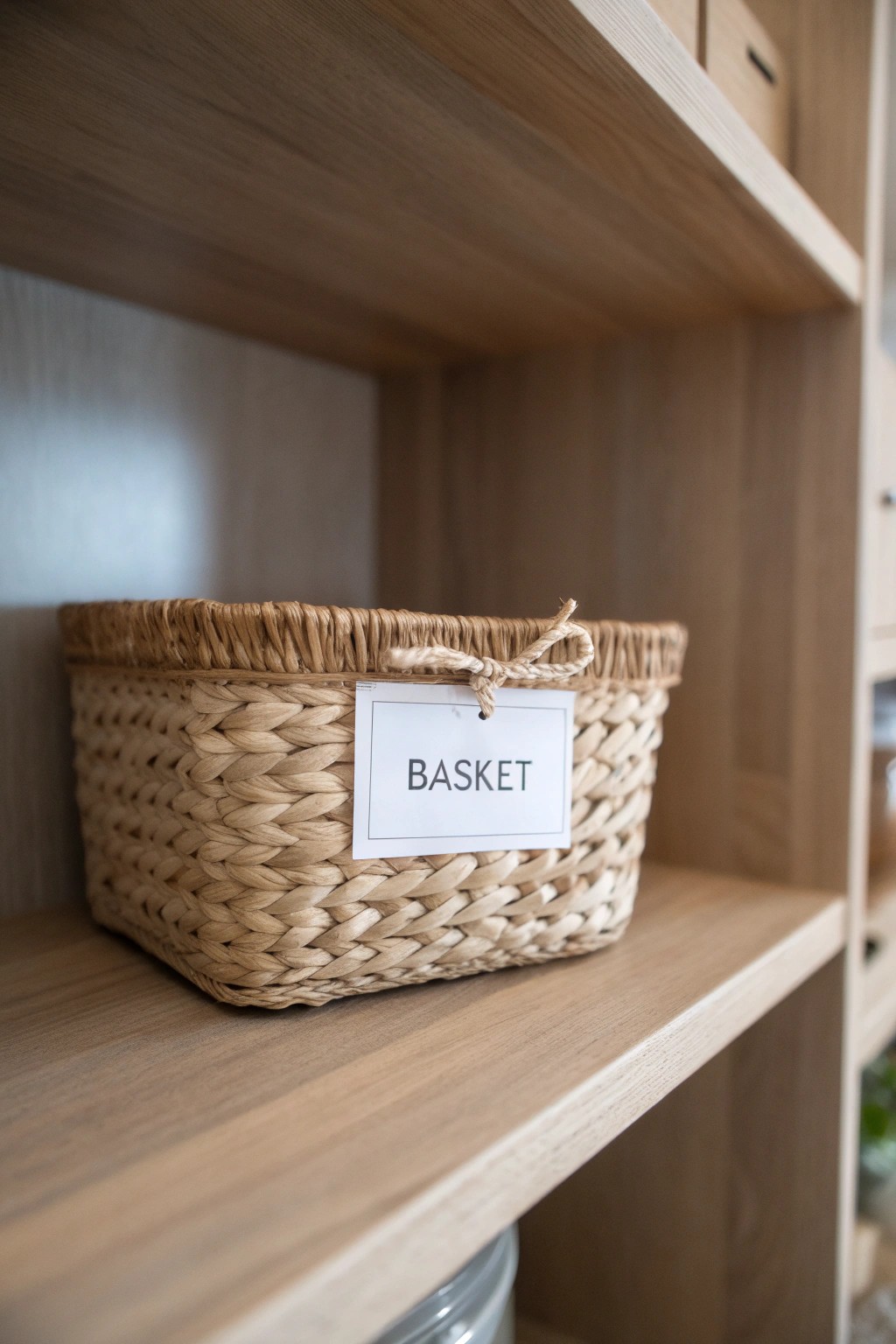 Embrace everyday calm with beautifully labeled pantry baskets.