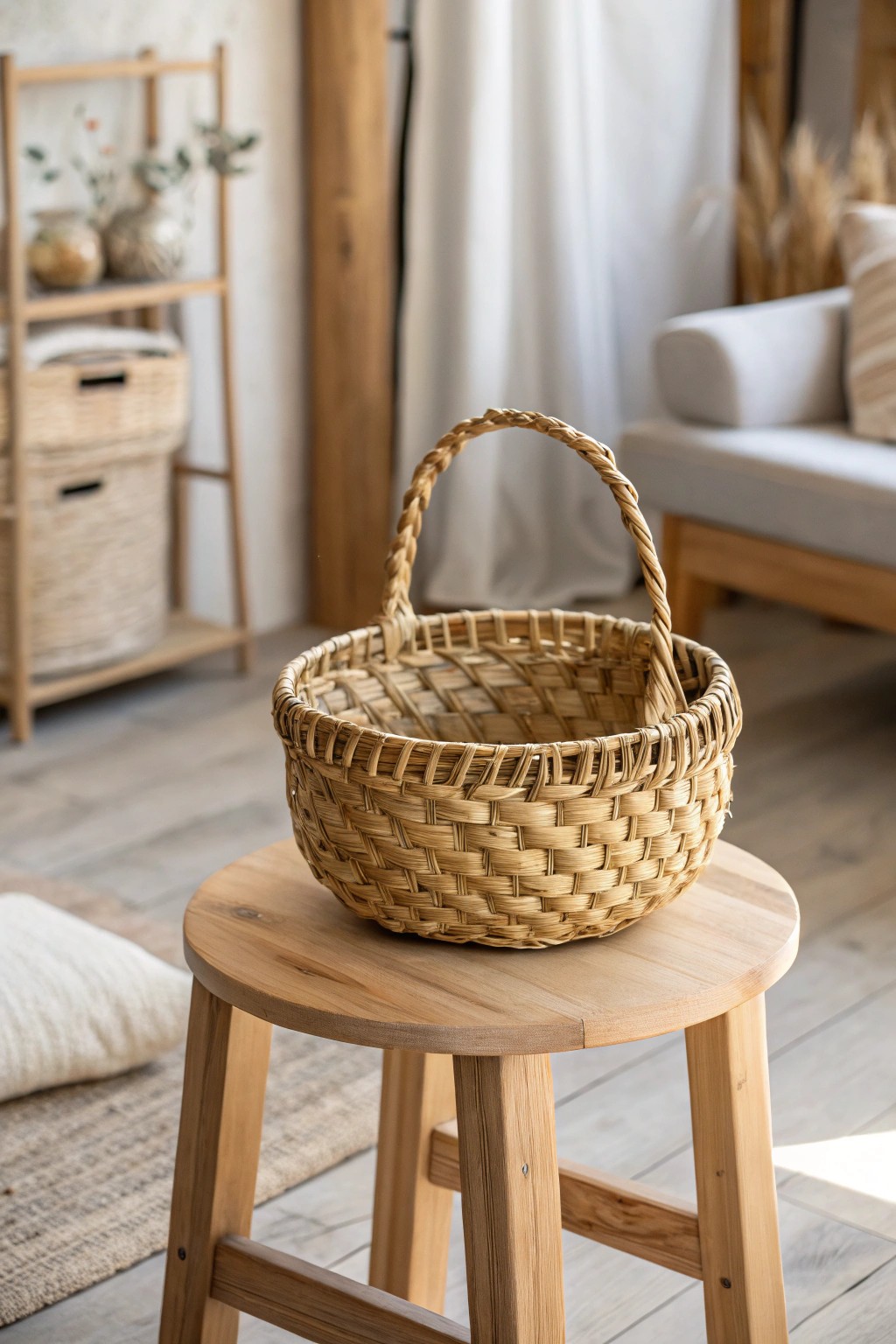 Elevate your space with the timeless beauty of a handcrafted woven basket.