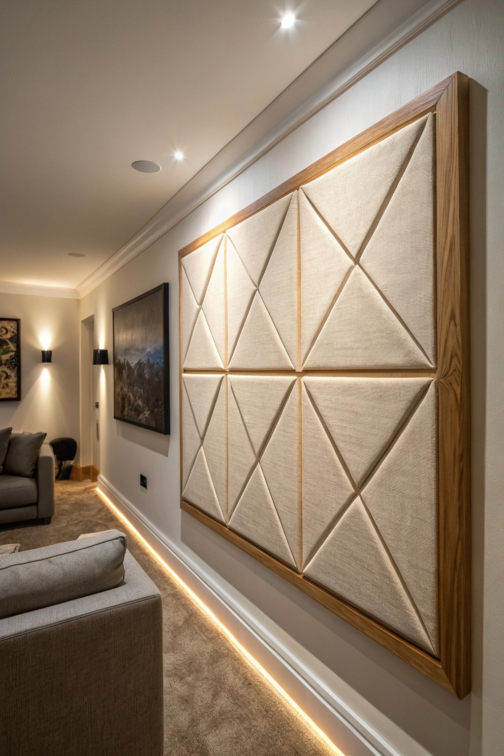 Elevate your home theater with sculptural acoustic panels—where soundproofing meets artistry.