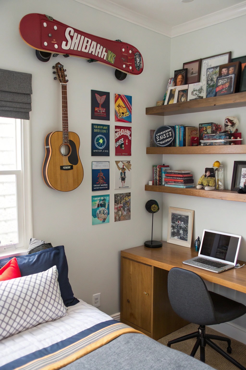 Hobbies become art when thoughtfully displayed on the walls.