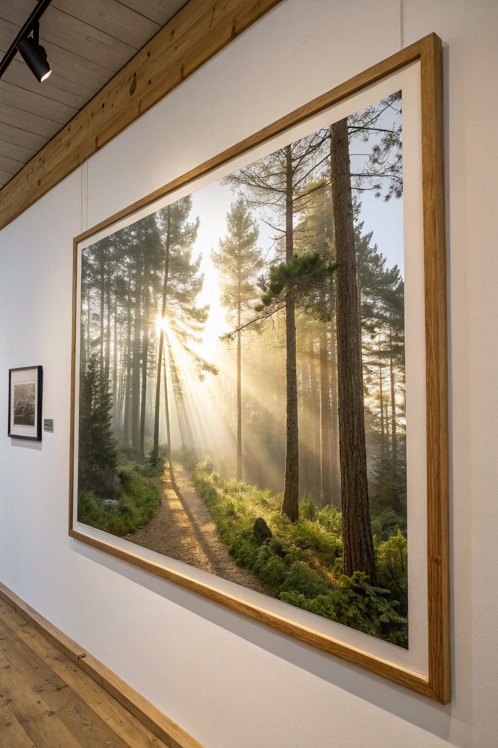 Bring the outdoors in: Serene forest photography for a calming, natural touch.