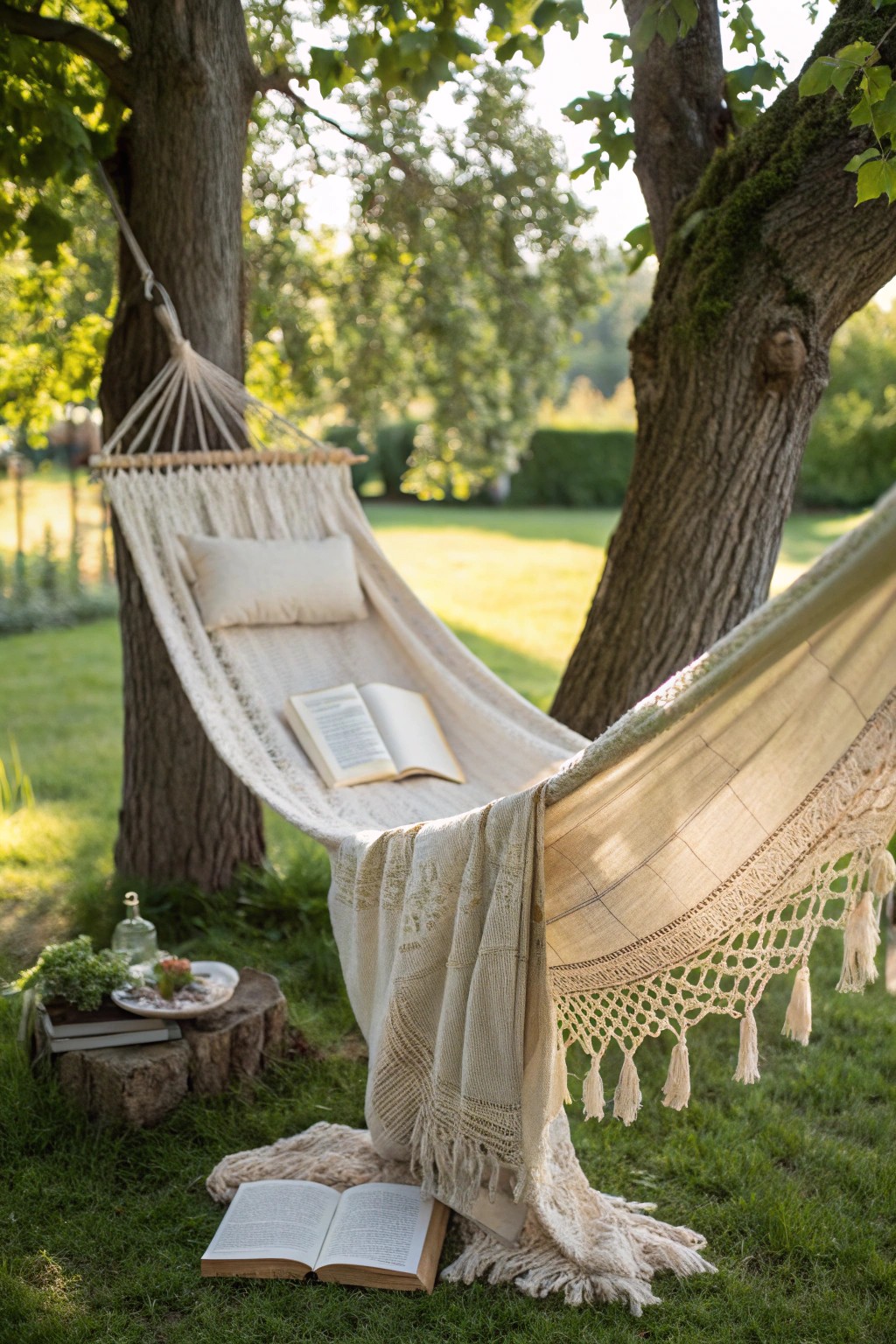 Sway into serenity—your backyard oasis starts with a handcrafted hammock.