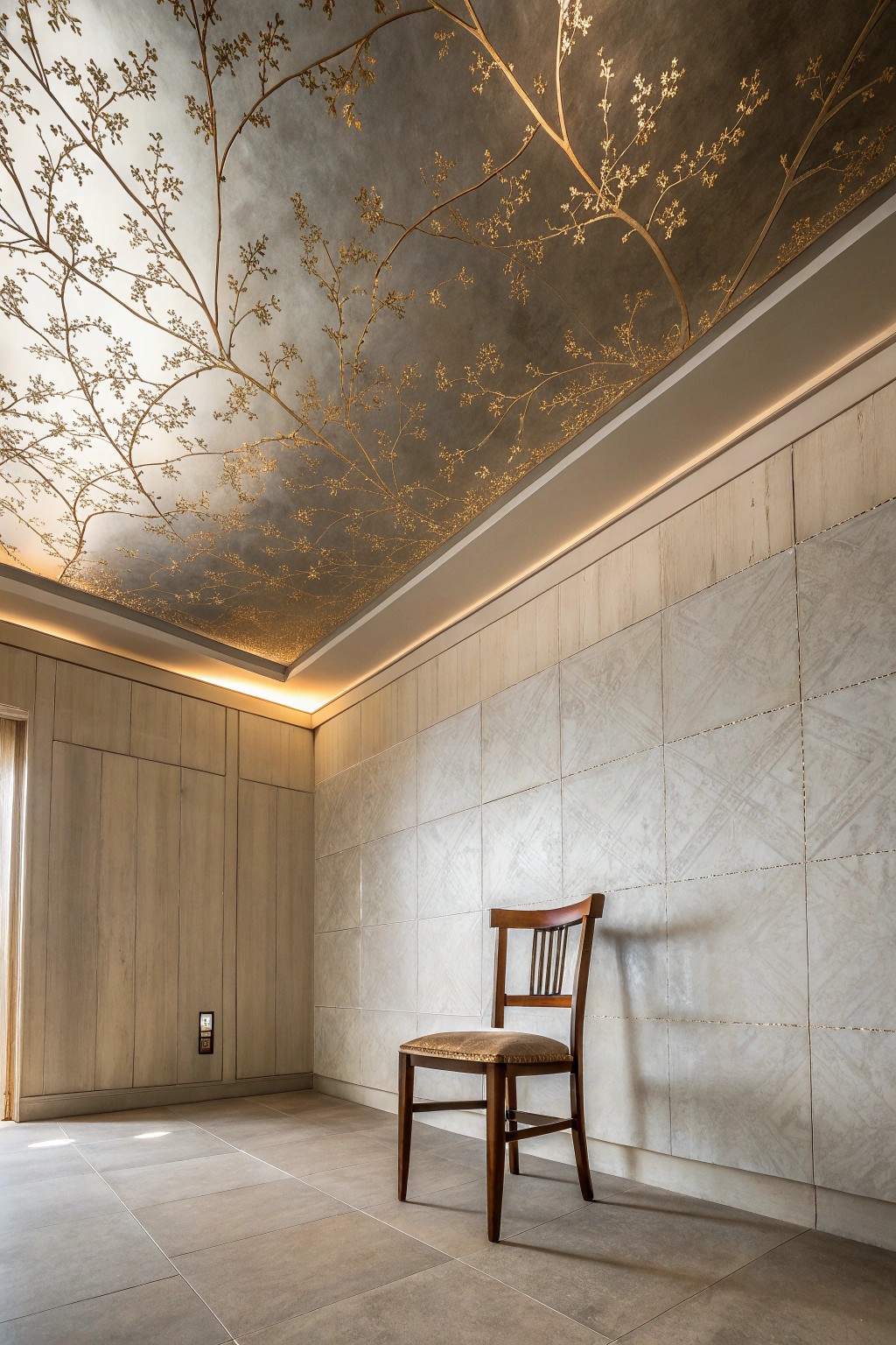 Elevate your space with a stunning statement ceiling—unexpected beauty from above.