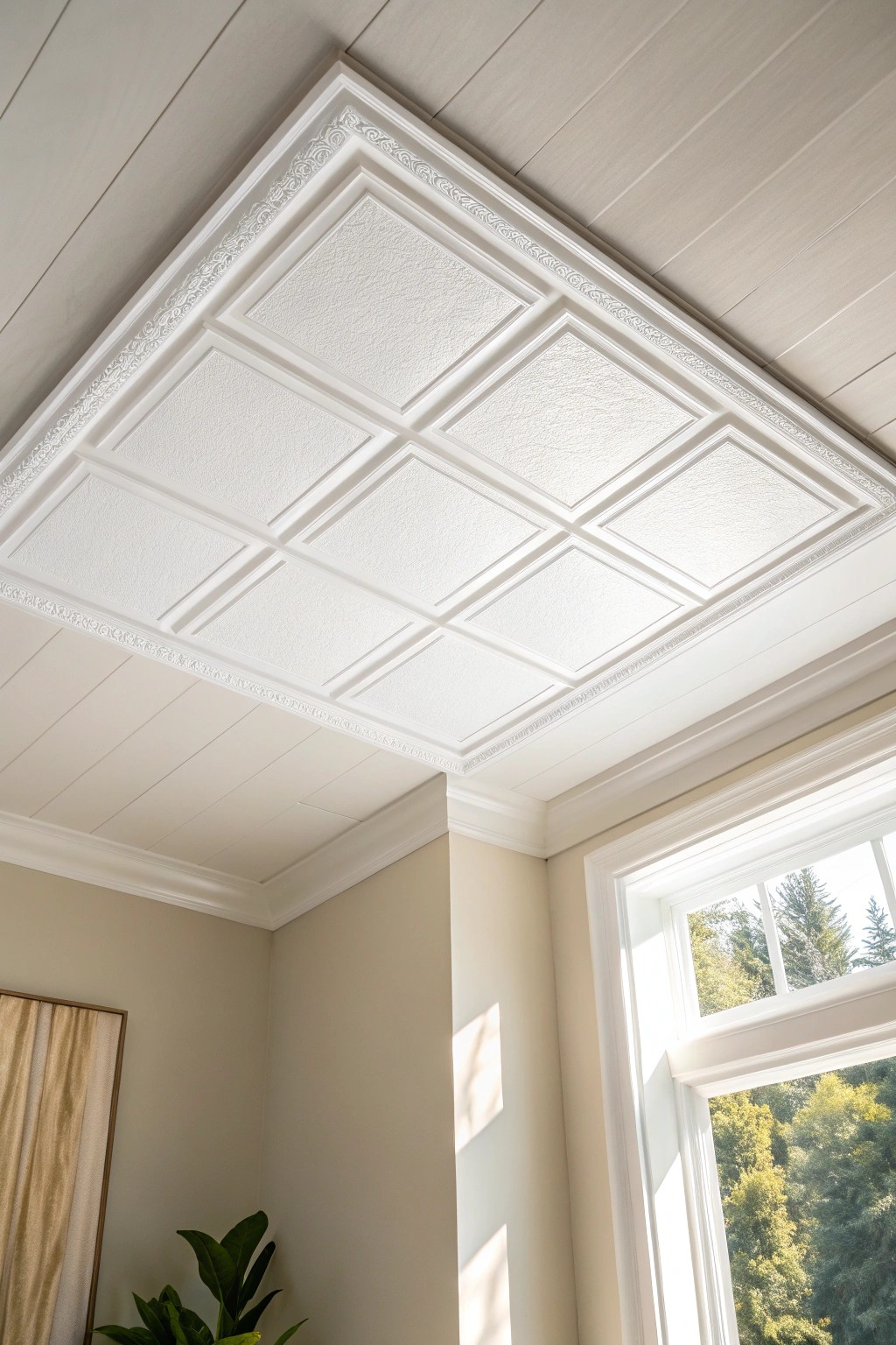 Elevate your space—discover the timeless beauty of smooth white drop ceiling panels.