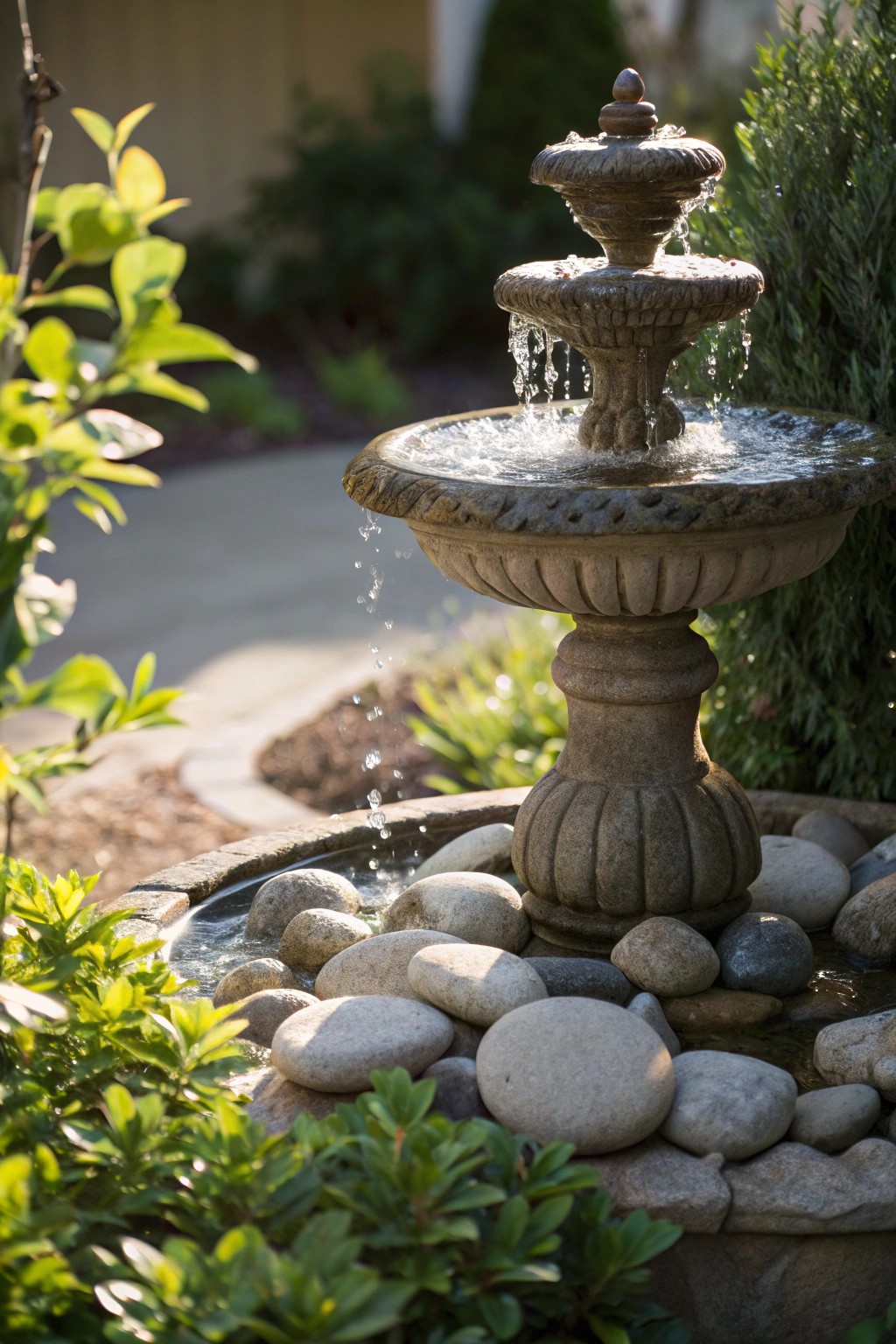 Bring harmony to your garden with a beautiful handcrafted stone fountain.