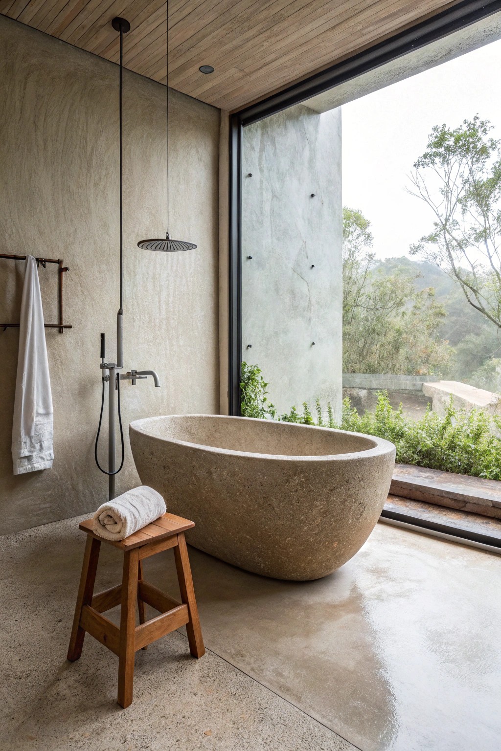 Embrace the art of simplicity: a stunning wet room retreat for your master bath.