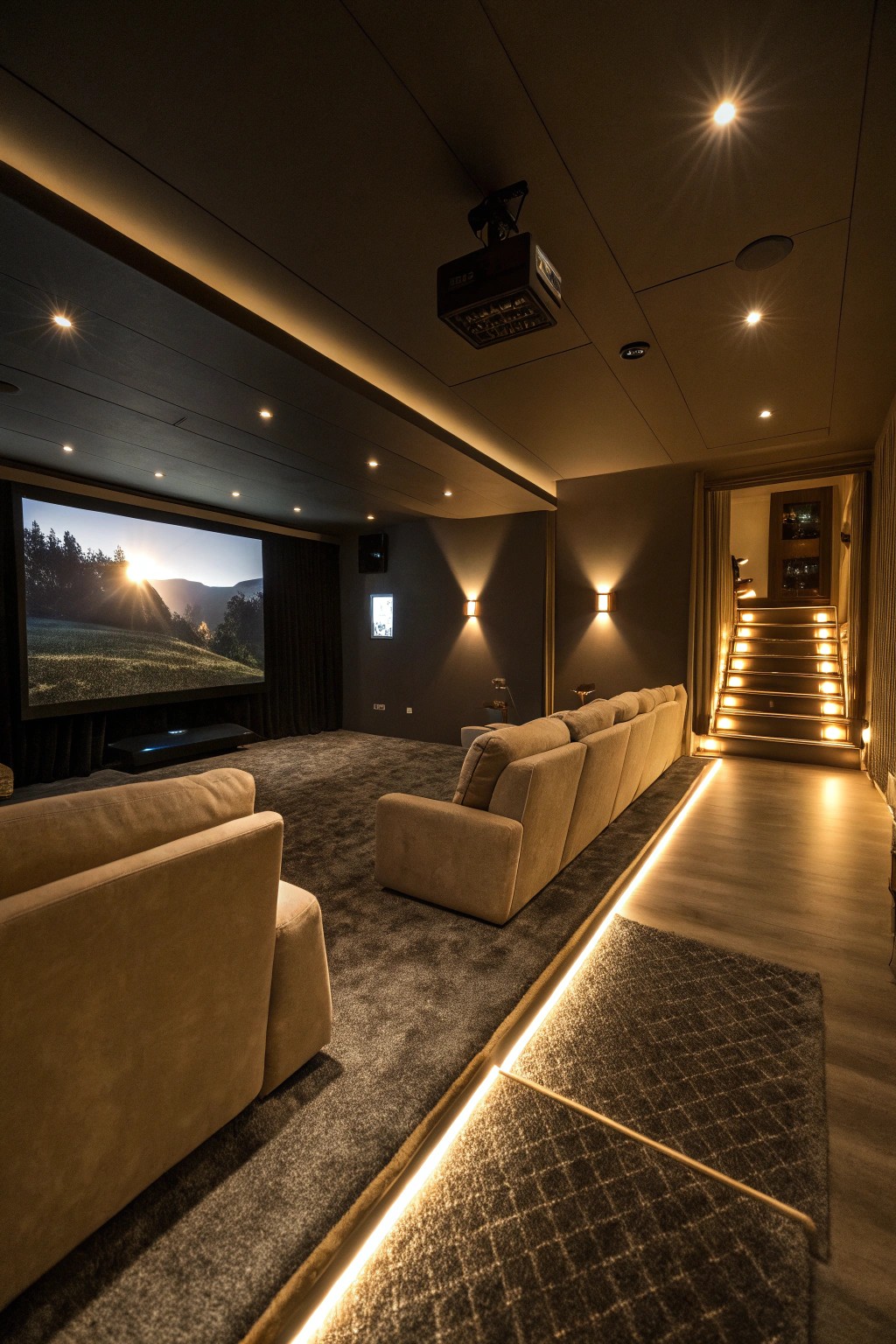 Pathway lighting channels the glamour of vintage theaters and enhances safety.