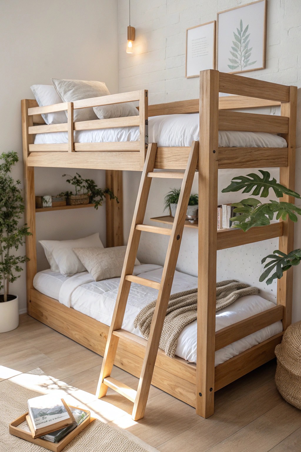 Triple-stacked bunks: smart, stylish, and perfect for cozy shared spaces.