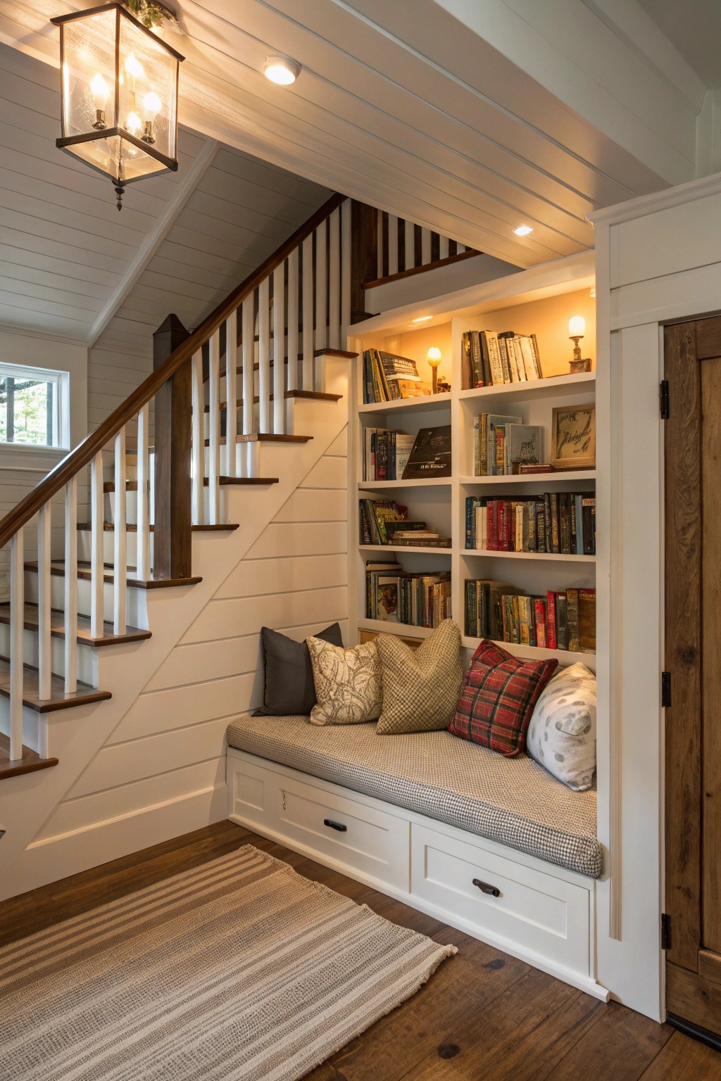 A secret reading nook, inviting quiet moments and relaxation.