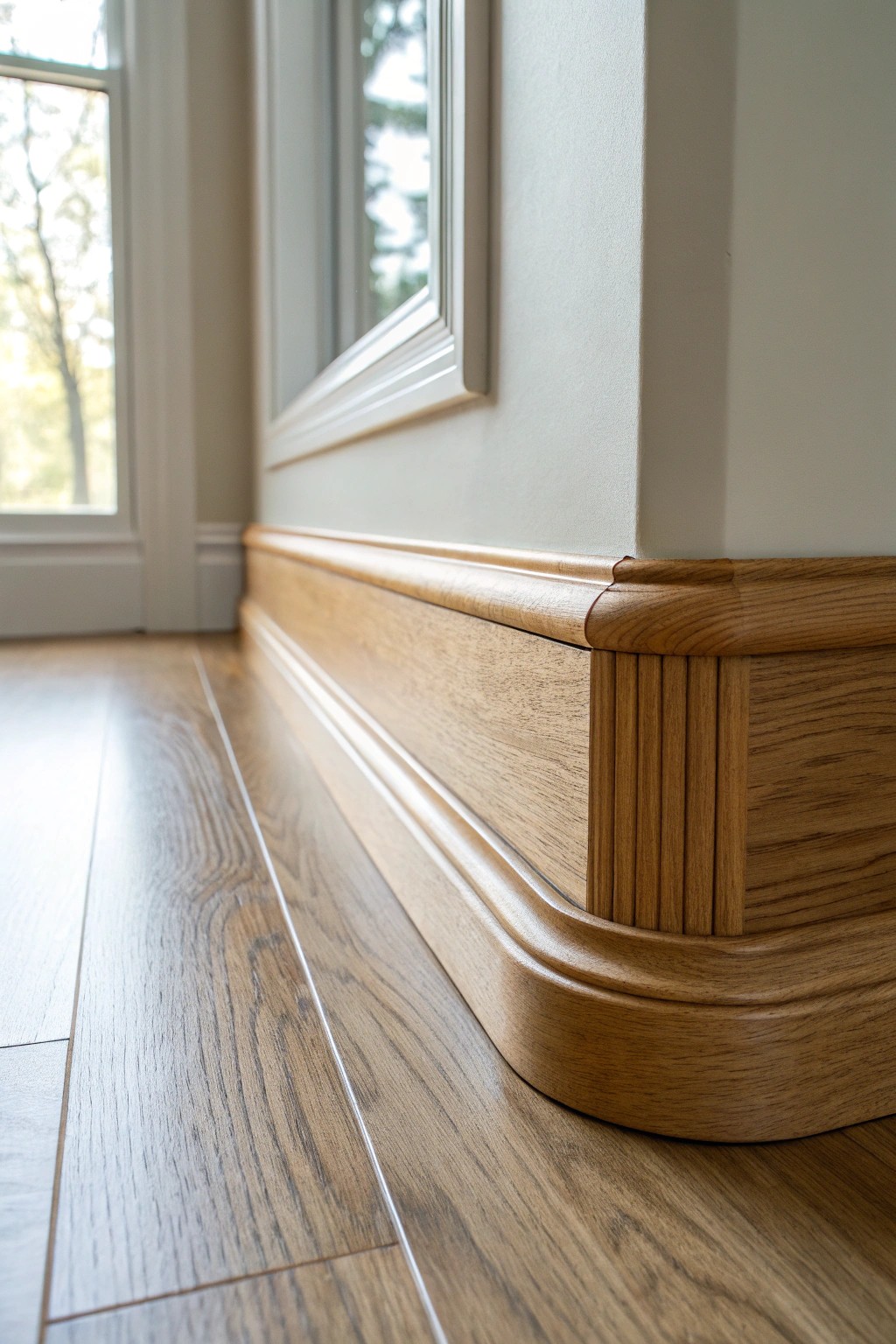 Quarter-round trim: the perfect finishing touch for timeless, seamless transitions.