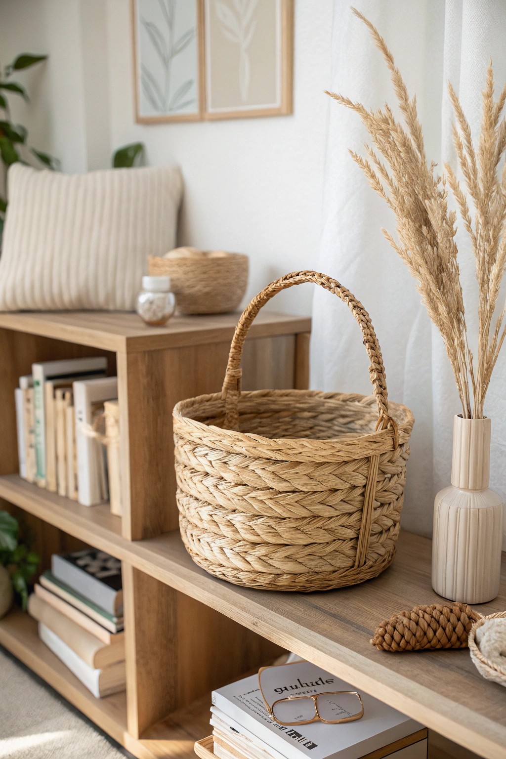 Elevate your shelf with a beautiful woven storage basket—where style meets function.