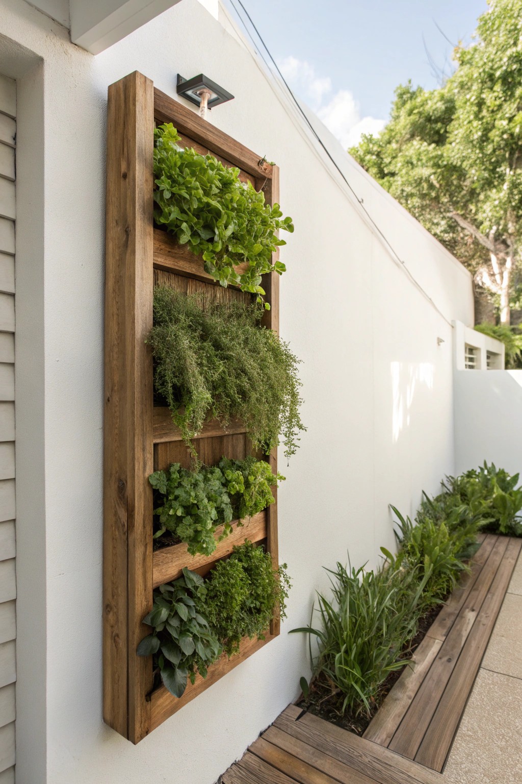 Transform your entryway with a stunning handcrafted vertical garden.
