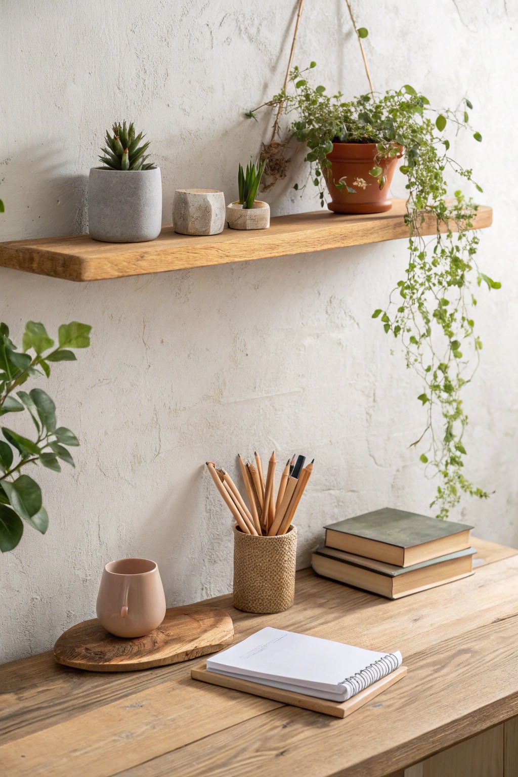 Elevate your workspace: embrace the beauty and function of vertical storage.
