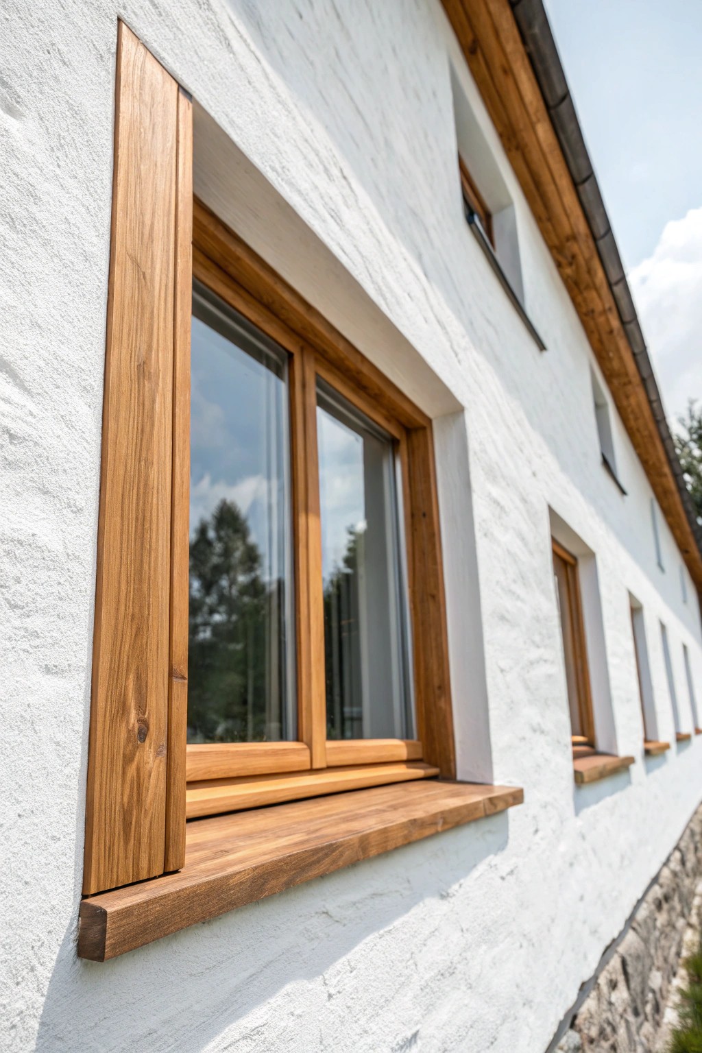 Seamless wood trim for architectural harmony