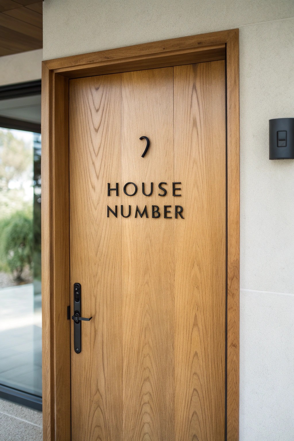 Modern house numbers: where clean design meets natural beauty.