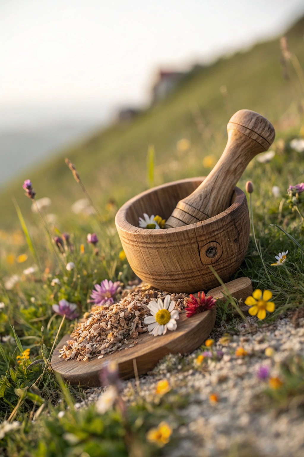 Sow wildflower seeds with simple tools for a hillside bursting with natural beauty.
