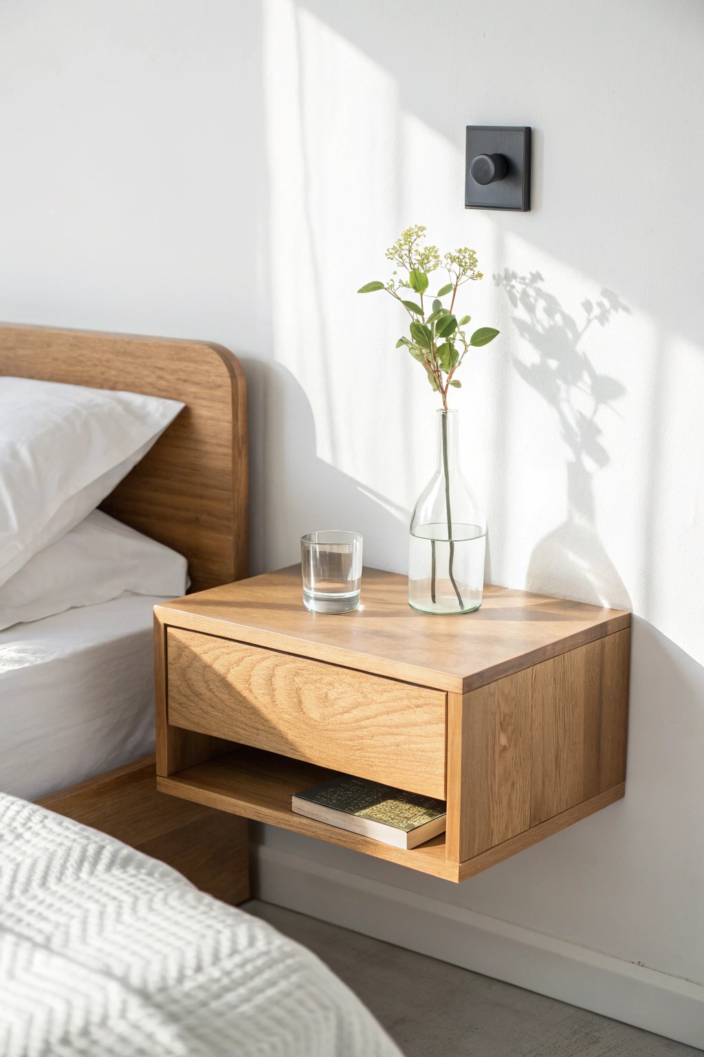 Elevate your space with a beautifully crafted floating nightstand—minimalism at its finest.