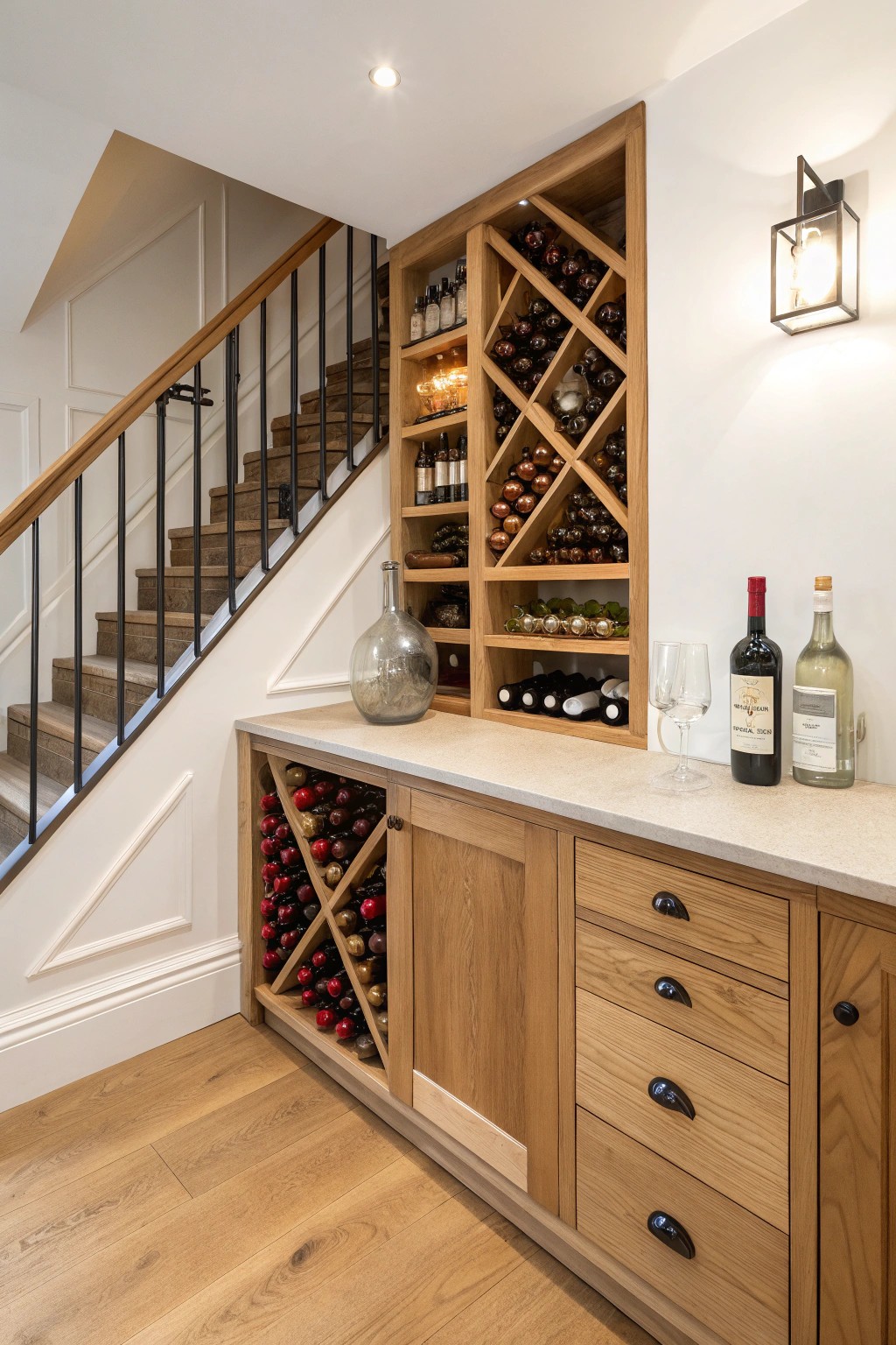 Discover the hidden charm of an under-stair wine bar—where craftsmanship meets cozy gatherings.