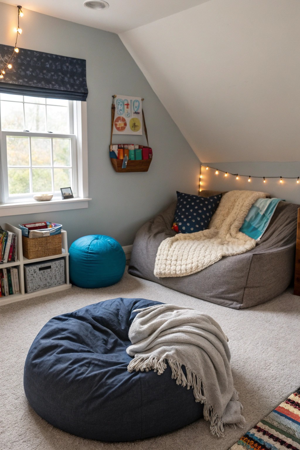 A laid-back lounge corner is perfect for downtime or socializing.