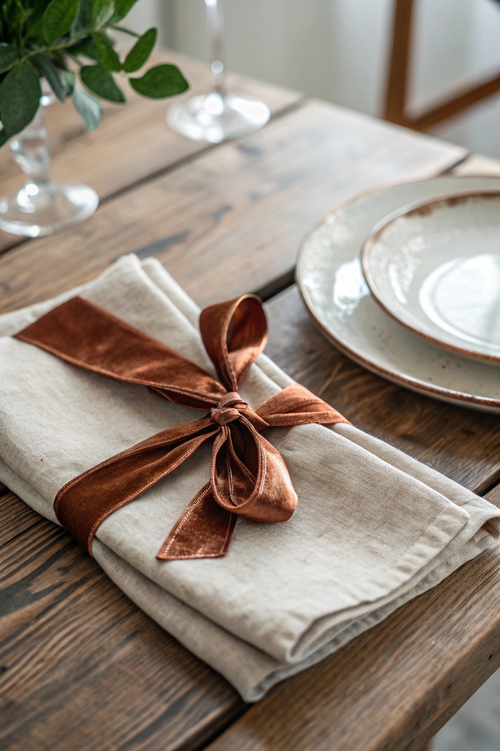 Elevate your Thanksgiving table with a touch of velvet charm.