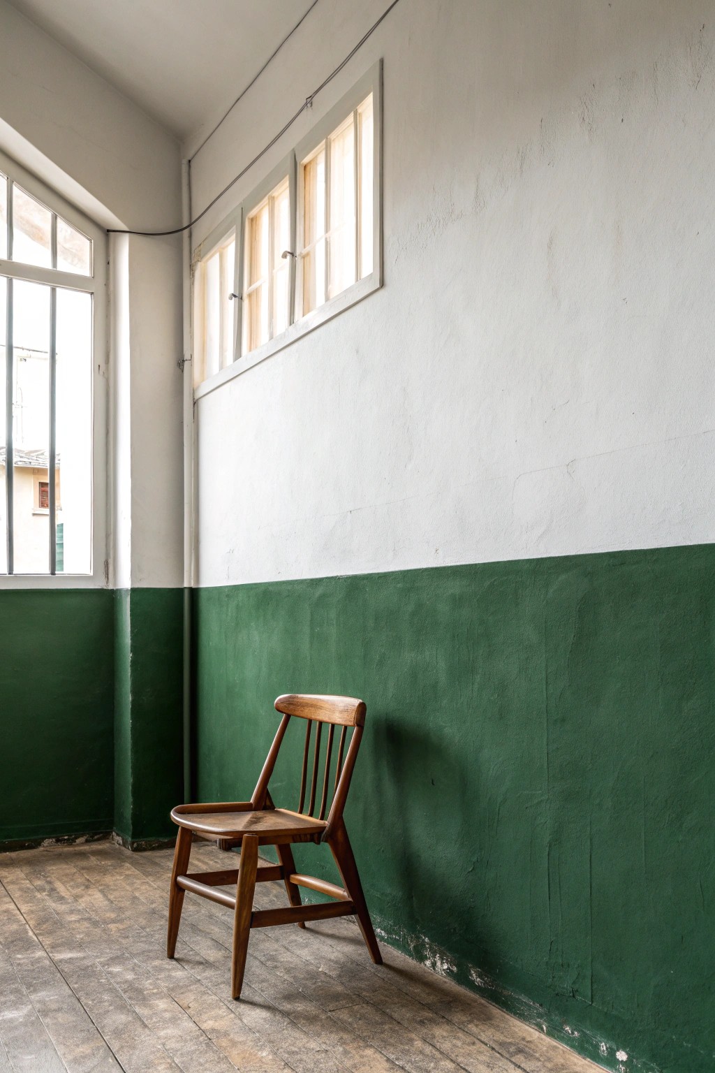 Elevate your space with a timeless two-tone wall—simple, striking, and full of character.